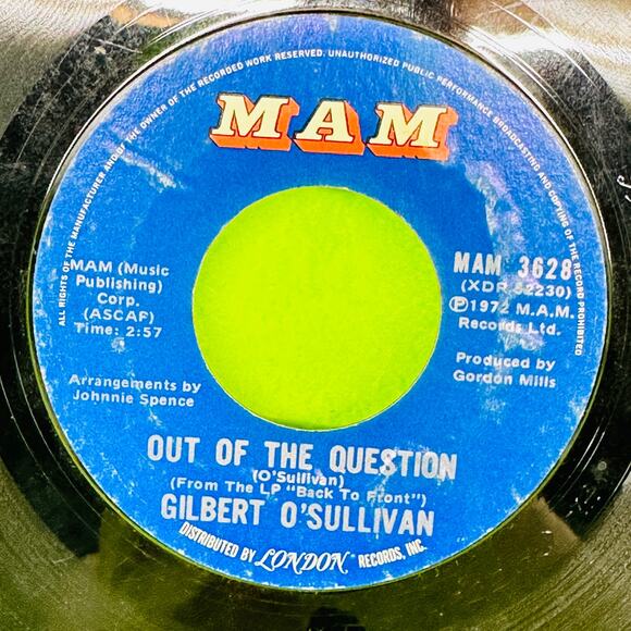 2 Gilbert O'Sullivan - Out of Question / Everybody Knows / Ooh Baby - 45rpm - Picture 10 of 13